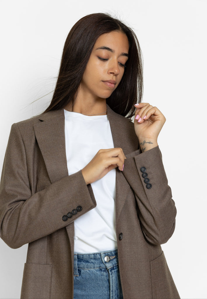 Celine Blazer-Wool Flannel