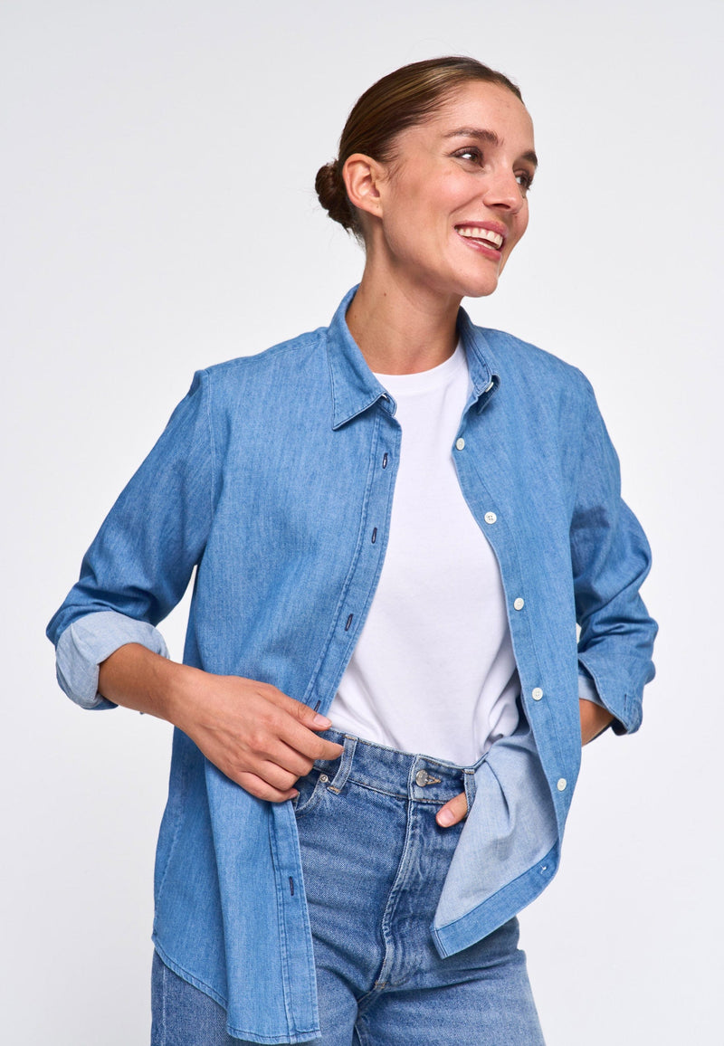 Leyla Shirt-Cotton Denim
