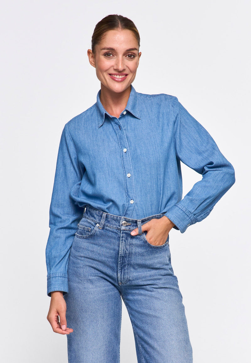 Leyla Shirt-Cotton Denim