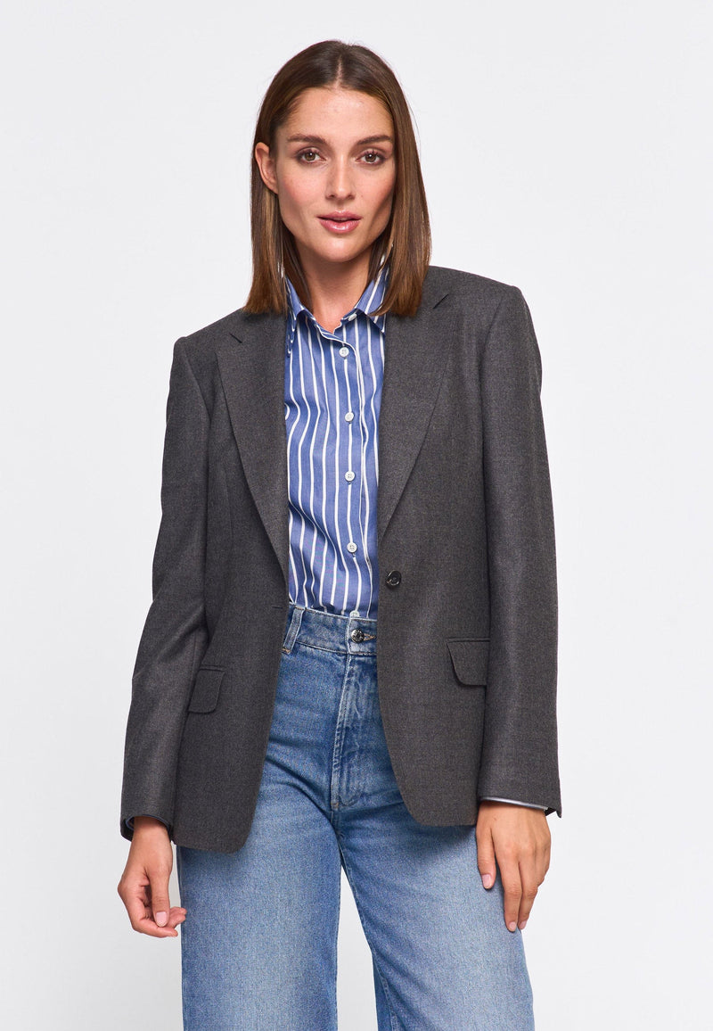 Chloé Blazer-Wool Flannel